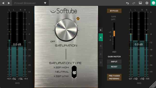 Saturation Knobの画面