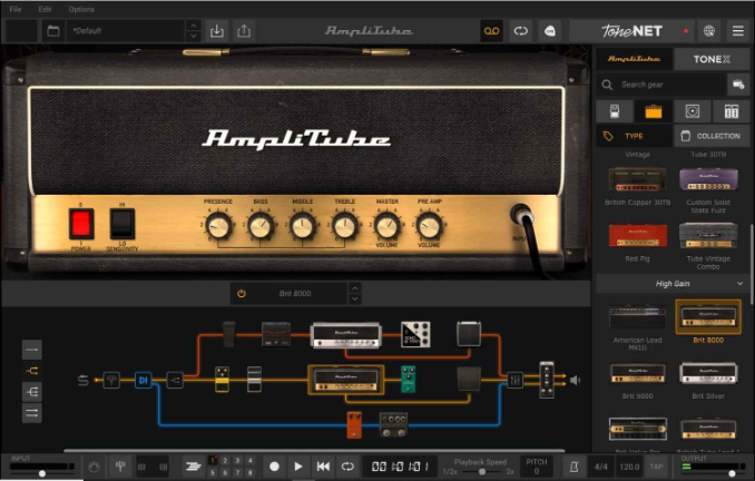 AmpliTube 5の画面