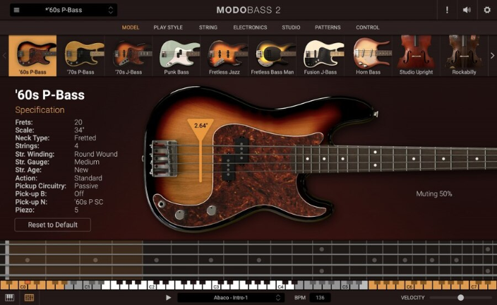 MODO BASS 2の画面